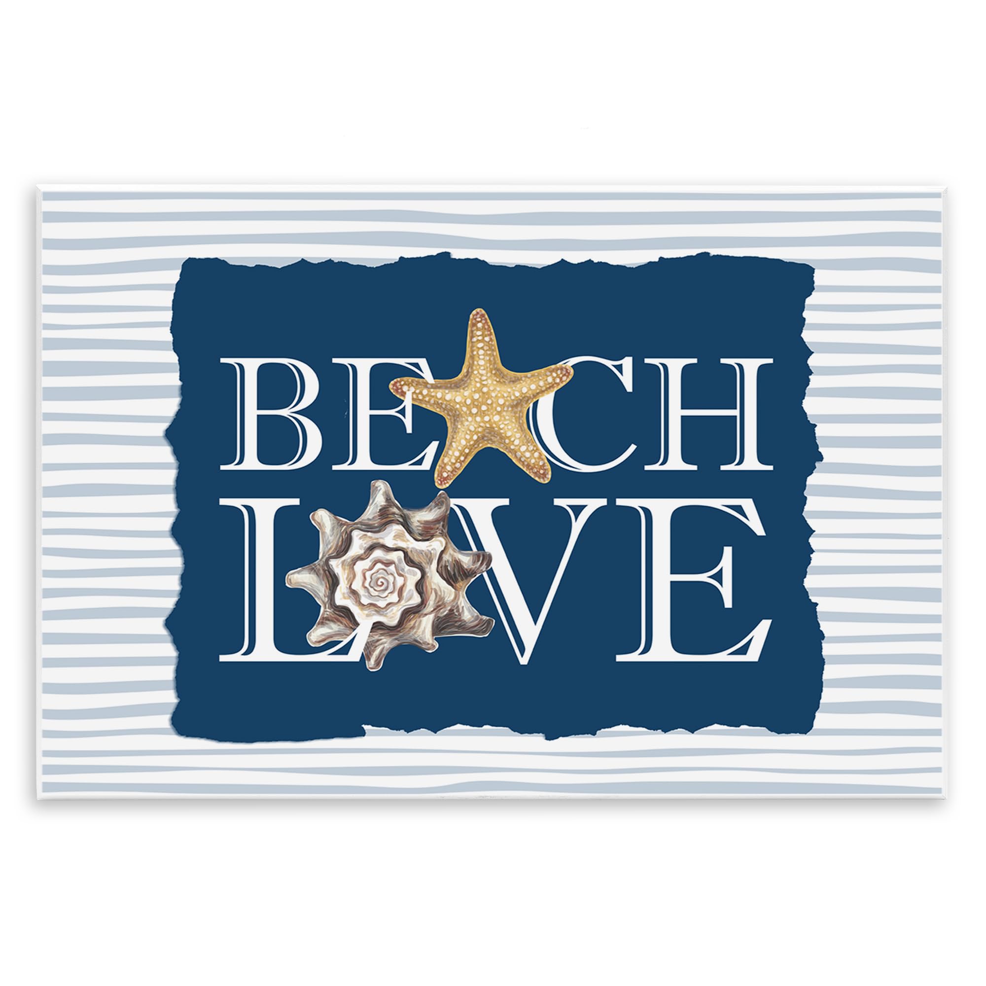 Stupell Industries 'Beach Love Seashells', Wall Plaque Art, 19 x 13 Inches, Easy to Hang and Sturdy, Made in USA, by Kim Allen
