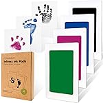 4-Pack Inkless Baby Hand and Footprint Kit - Mess Free Ink Pad for Newborn Keepsake, Dog Nose & Paw Print Kit, Clean Touch Ink Pad for Baby Hand & Footprints, Ideal New Mom Gifts (Holidays)