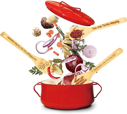 Miniatura 8 de 5 cucharas de cocina de madera de tortuga, regalos de tortugas marinas, decoración de tortuga, regalos para mujeres, decoración de cocina, regalos