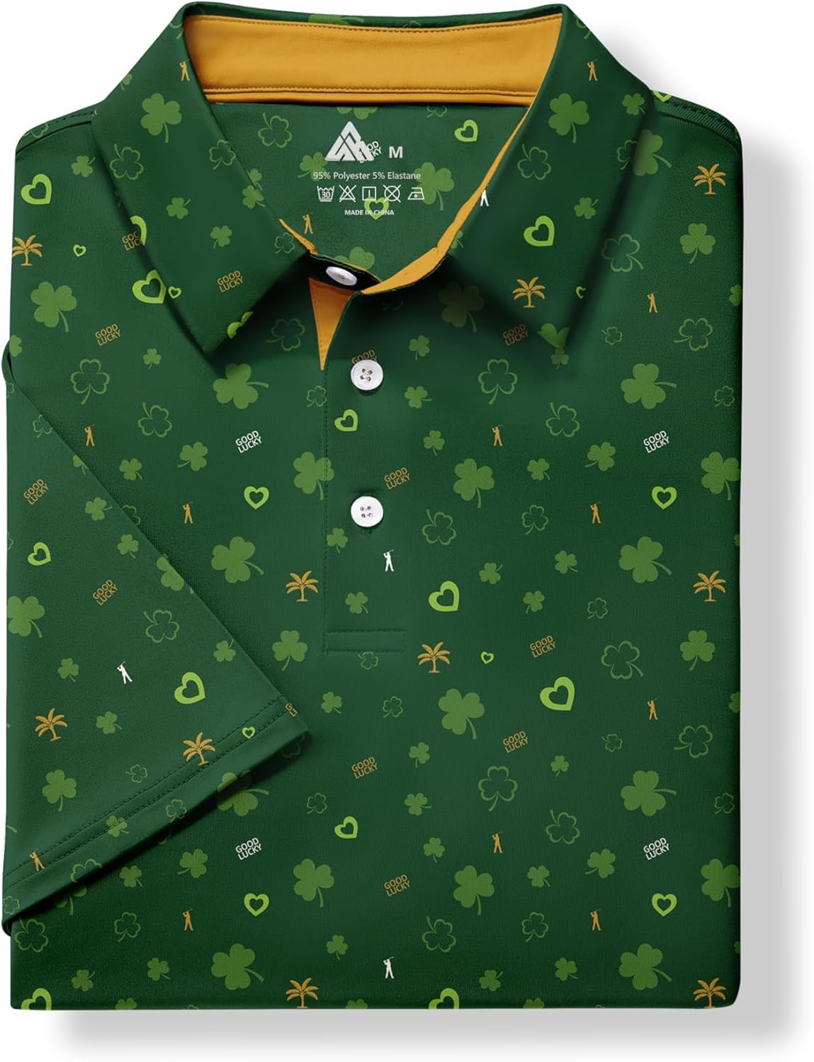 ZITY Mens Golf Shirt Short Sleeve Moisture Wicking Performance Daily Casual Print Patterns Collared Golf Polo Shirts for Men - Image 6