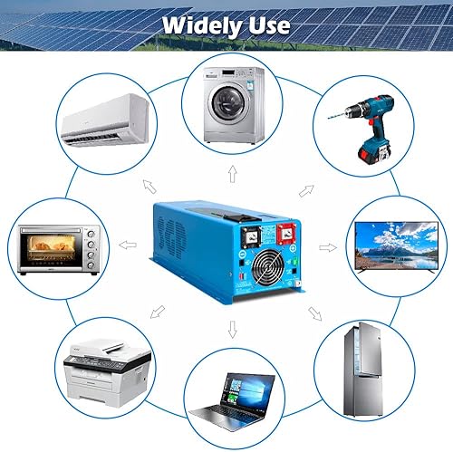 Miniatura 5 de SUNGOLDPOWER Cargador inversor de 6000 W entrada de 24 VCC y 240 VAC salida de corriente alterna de 120 V240 V baja frecuencia pico de 18000 W