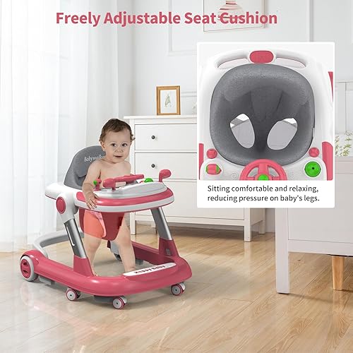 Miniatura 3 de Baby Walkers with Wheel,Infant Walker for Babies with Adjustable Height,Speed & Breathable Seat Cushion, Baby Walkers and Activity Center for Boys