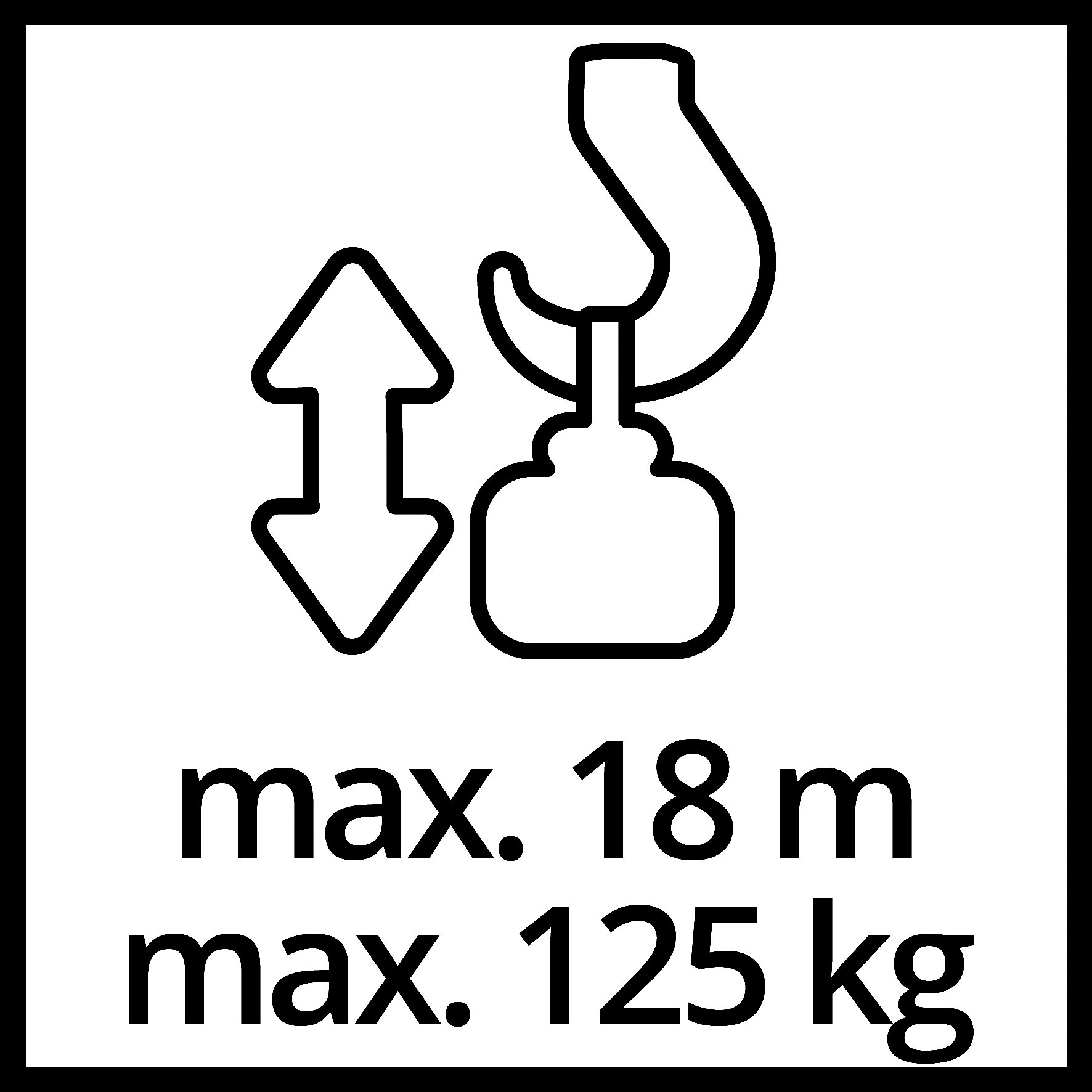 Einhell TC-EH 250-18 wciągarka elektryczna (230 V, 50 Hz, 500 W, nośność bez rolki prowadzącej 125 kg, nośność z rolką prowadzącą 250 kg, kabel 18 m)