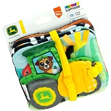 Lamaze John Deere Farm to Table Journey Soft Baby Book High Contrast Sensory Toys for Early Development - Sensory Tummy Time Toys for Babies - Ages 0 Months and Up