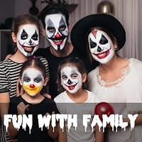 Sunshine smile 140g Arcfesték Készlet - Fekete, Fehér, Piros Színekben - Farsangi, Halloween Smink Gyerekeknek és Felnőtteknek - Színpadi Ar 5