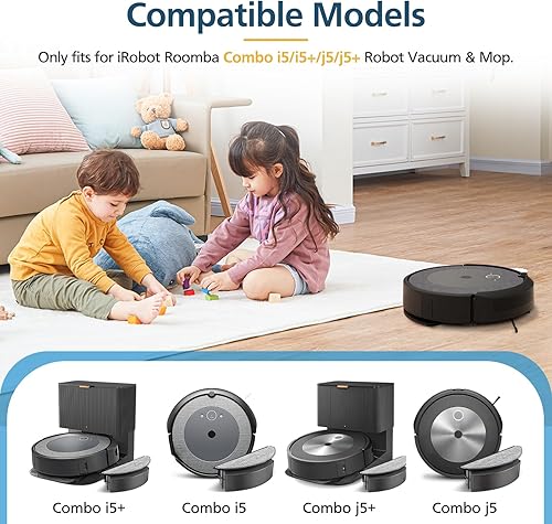 Miniatura 2 de Paquete de 4 almohadillas de repuesto para fregona compatibles con iRobot Roomba Combo i5+/ i5/j5+/ j5 robot aspirador y trapeador, almohadillas de