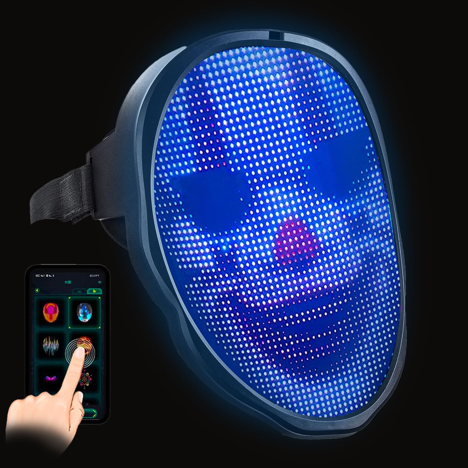 Original Cup Wolfman LED Mask | Rigid Plastic | 3 Flashing Modes | Halloween LED Mask | Neon | 100% Horror | 100% Fun — image 1