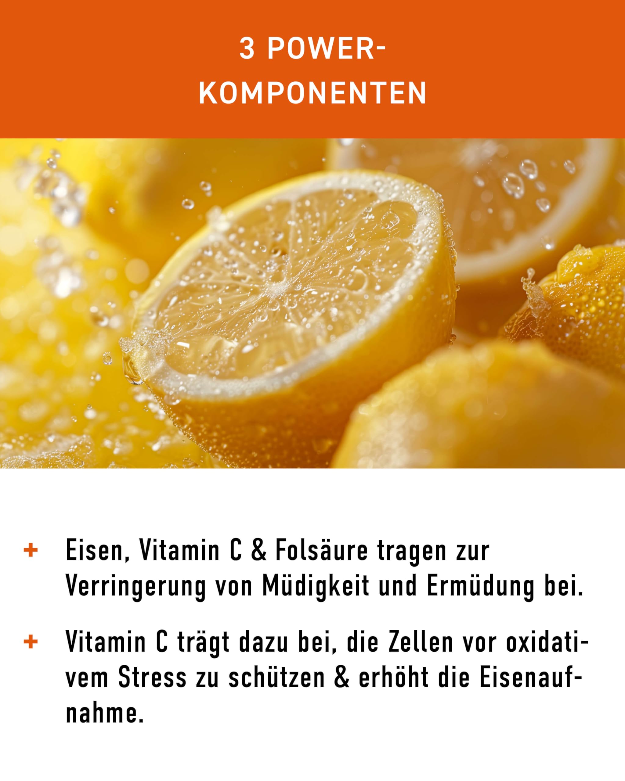N1 Hierro 30 mg + tabletas de vitamina C y ácido fólico – Alta biodisponibilidad – 90 comprimidos – Alta dosis – Sistema inmunológico – Metabolismo energético