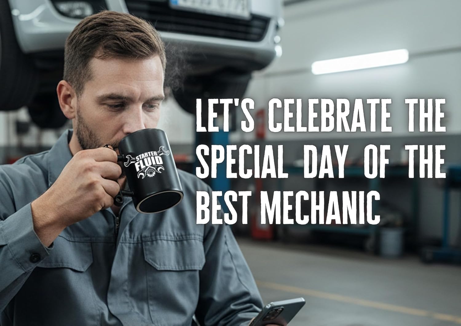 Onebttl Mechanic Gifts Wrench Coffee Mug, Mechanic Gift, 13.5oz/400ml Funny Ceramic Mug, Starter Fluid - Image 7