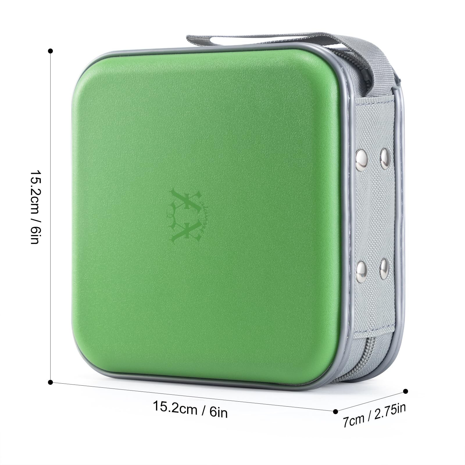 alavisxf xx Porta CD Custodia Plastica Dura da 48 Capacità - CD Organizer per Auto Porta CD Borsa Custodia CD Auto Protettiva Portafoglio Organizer (Verde48, 48 Capacità)