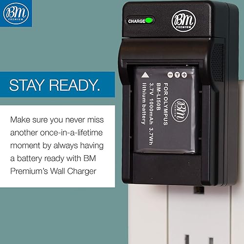 Miniatura 4 de BM Premium Paquete de 2 baterías D-LI92 y cargador para Pentax Optio P80, I-10, RZ10, RZ18, Ricoh WG-1, WG-2, WG-3, WG-4, WG-5, WG-20, WG-30, WG-50,