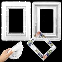 BuleVina 8x6 Inch Resin Picture Frame Silicone Mold - Reusable Epoxy Casting Mold for DIY Photo Crafts, Home Decor & Handmade Gifts