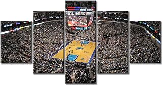 TUMOVO Basketball Decor Wall Art American Airlines Center Canvas Printing Dallas Posters Picture Modern Artwork for Living Room Decorations Stretched and Framed Ready to Hang, 60" Wx32 H