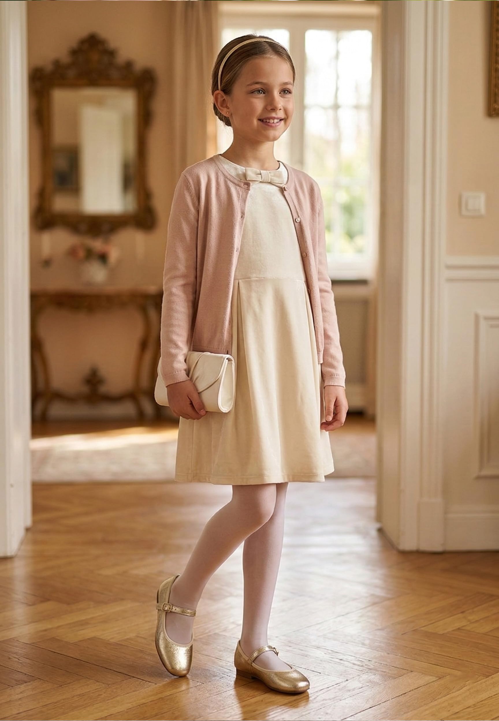 Etika Bailarinas Niña, Elegantes Zapatos Ceremonia, Merceditas Casuales Suela Plana con Hebilla, 63326