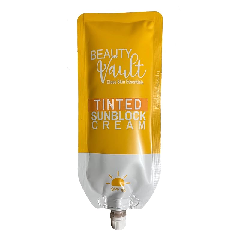 Protetor solar facial com cor Beauty Vault FPS45, creme, 50 g