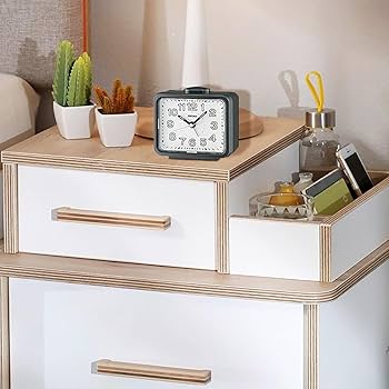 Amazon.com: Seiko QHK061KLH Rectangular Non Ticking Bedroom Alarm