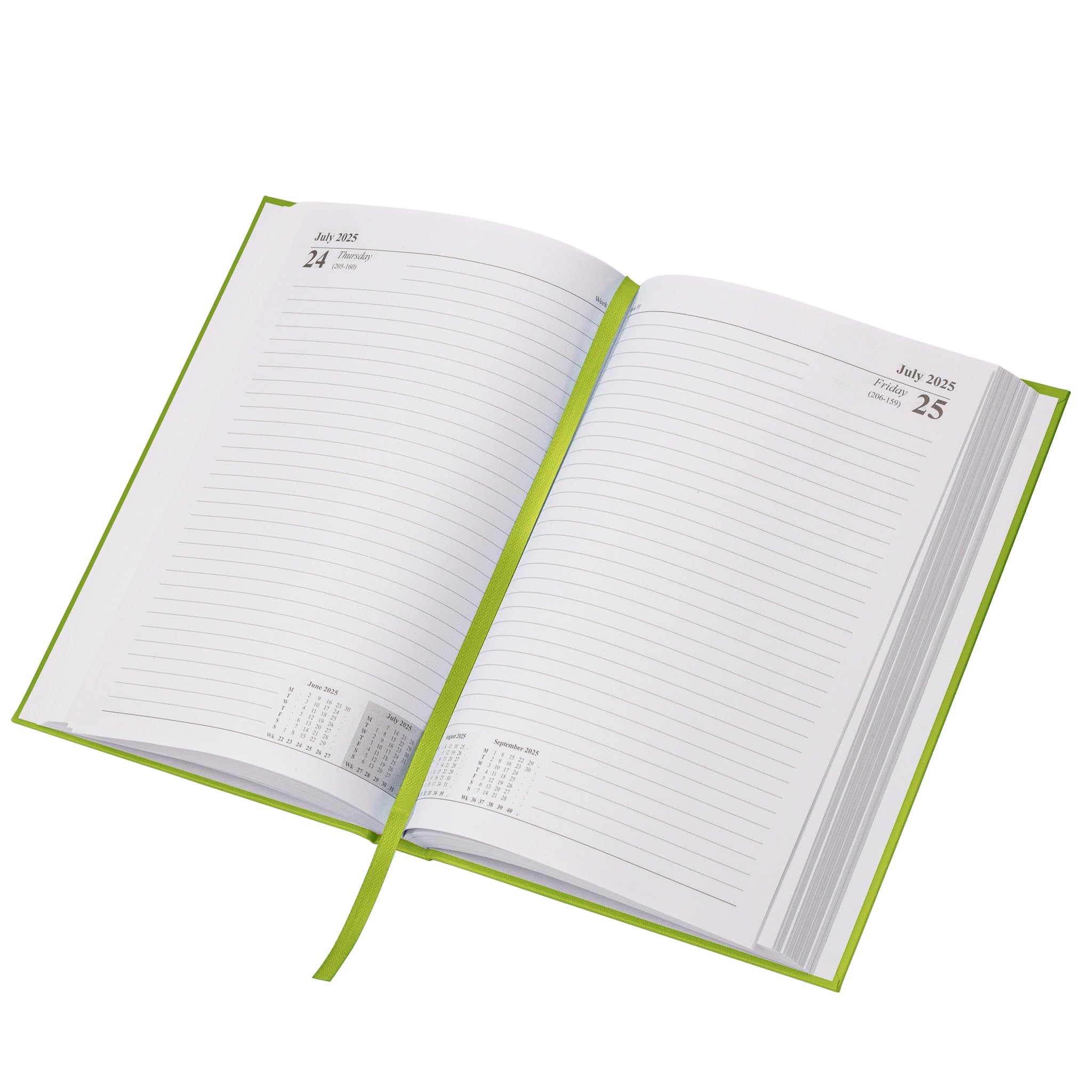 Agenda 2024 A5 Un Giorno Per Pagina | Copertina Rigida | Calendario Annuale | Lime - Foto 4