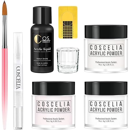 Amazon Coscelia アクリルパウダー セット ネイル 長さだし 高級アクリル パウダー クリア ピンク ホワイト 3色アクリルパウダーセット 初心者 プロ向け ライト当て不要 Coscelia アクリルスカルプチュア 通販