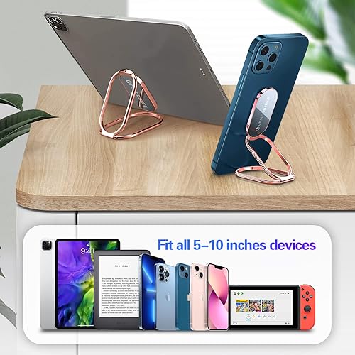 Miniatura 6 de Soporte ajustable para teléfono celular para escritorio, soporte de anillo de teléfono portátil, soporte de dedo plegable de escritorio, mango