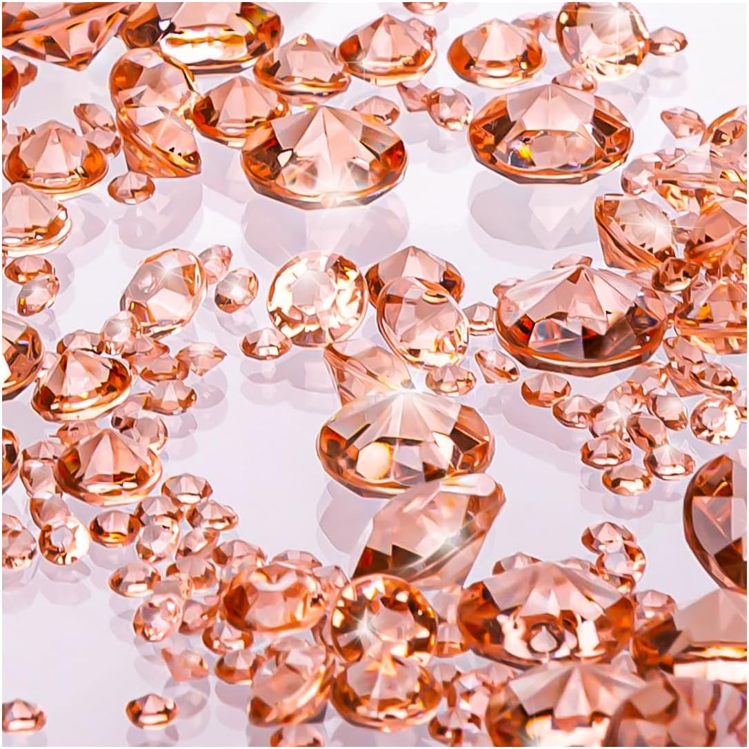 Luxury Gold Party Decorations; Sparkling Diamond Confetti, Table Decor & Vase Filler for Elegant Wedding Centerpiece Arrangements