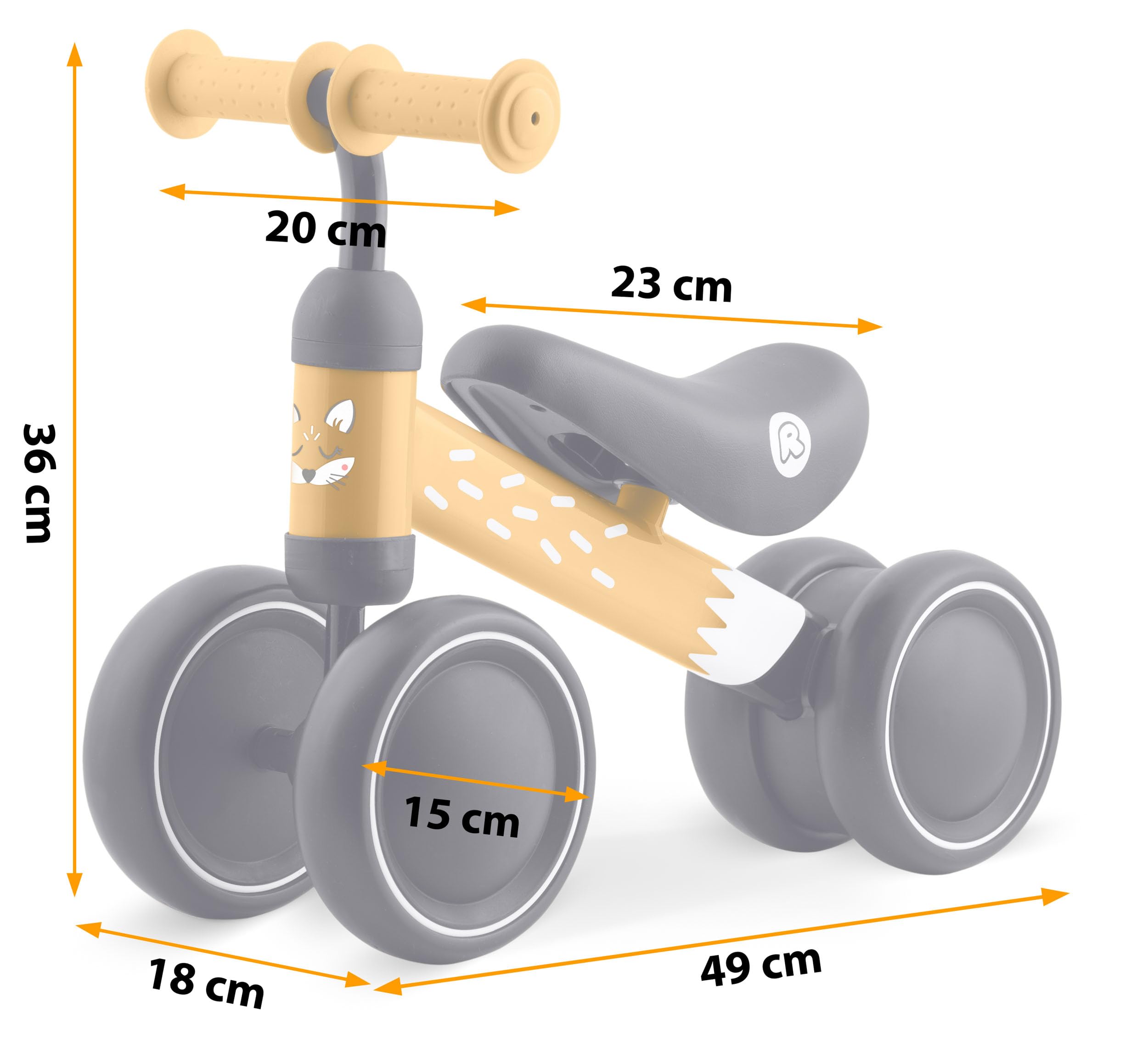 Ricokids Rowerek Biegowy dla Dzieci od 1 roku życia - Trójkołowy - Stabilna Stalowa Rama - Lekki