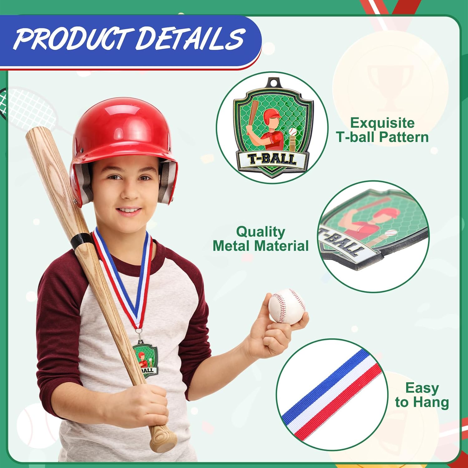 10/20 /30/40 Pcs Award Medals Bulk Sports Medals with Neck Ribbons 2.4 Inch Winner Award Trophy Prize Gift for Sports Themed Party Favors Tournaments Match