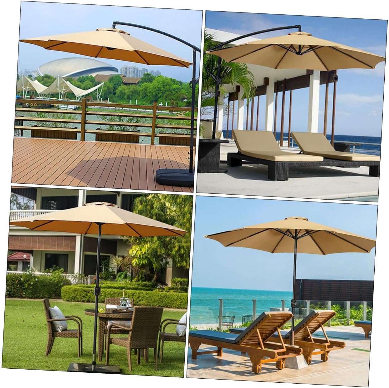 Umbrella Canopy Replacement for 8 Ribs 2.7m Outdoor Patio Umbrella Cover
