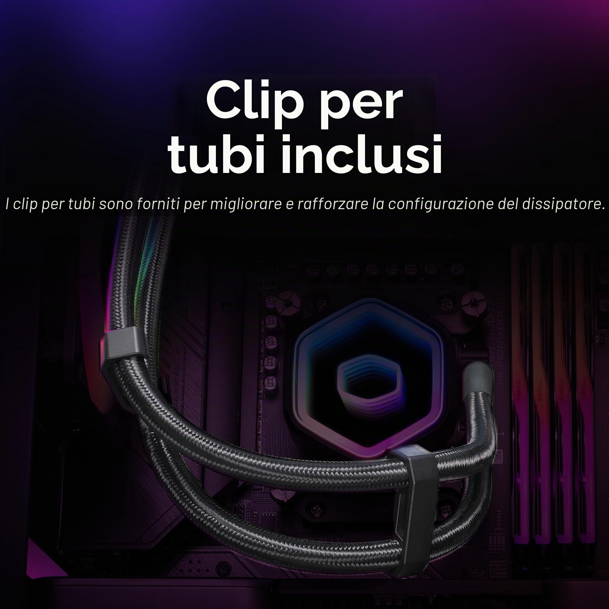 Cooler Master 360 Core II AIO CPU Liquid Cooler, R9|U9|i9, pompa G9R a doppia camera, Infinity Mirror aRGB, tubo 400 mm, radiatore 360 mm, ventola PWM 120 mm, AMD Ryzen AM5|4, piattaforma Intel LGA