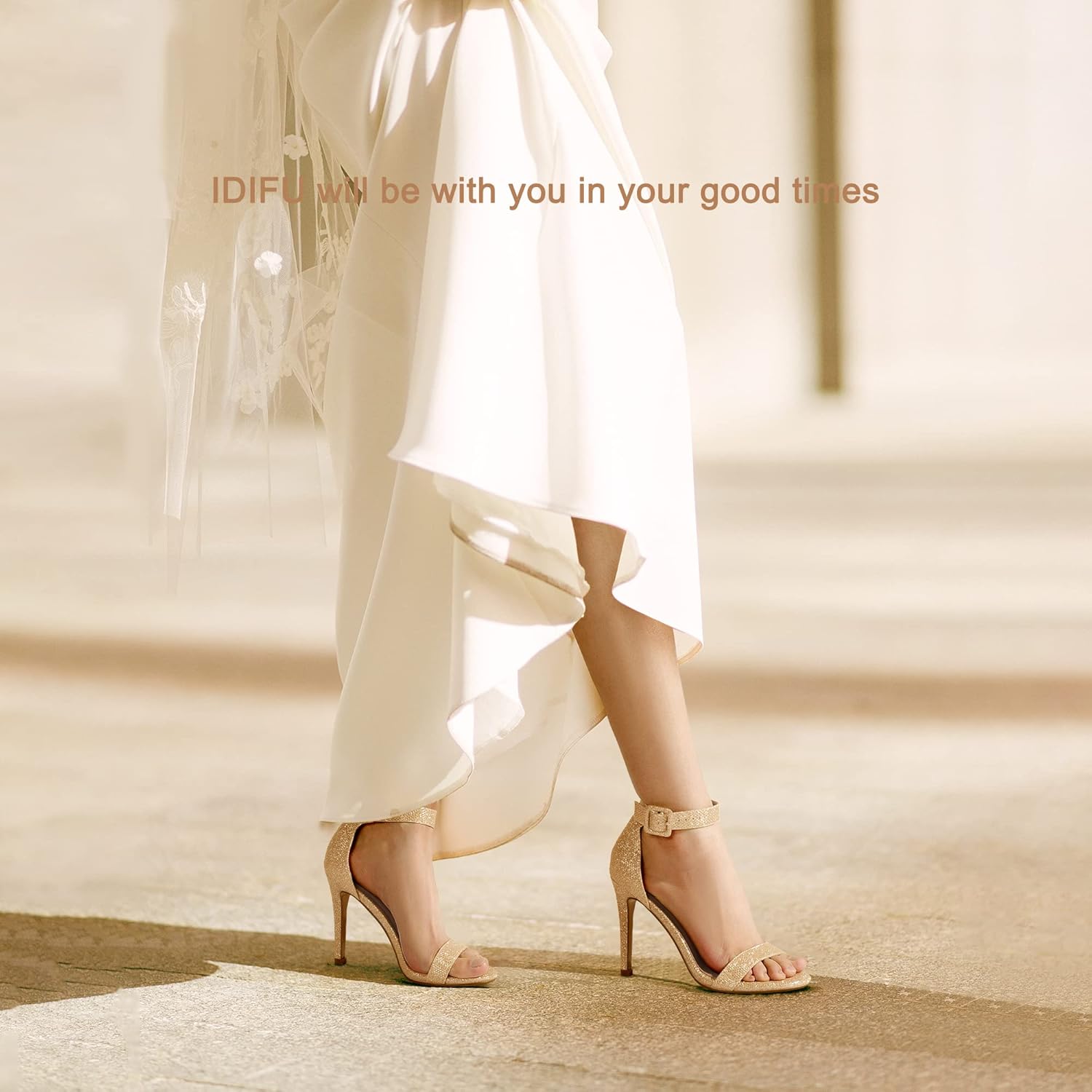 IDIFU Women's High Heels for Women Dressy Stiletto Heels Open Toe Heels Ankle Strap Heeled Sandals for Women on Wedding Party Homecoming - Image 5