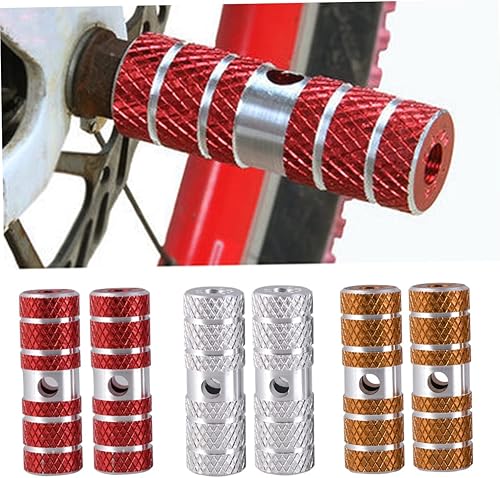 Miniatura 6 de BESPORTBLE Par Bicicletas para Adultos BMX Pegs Motocicleta Estriberas Traseras Clavijas Pedales Cilindro Pedales Estriberas Bicicleta