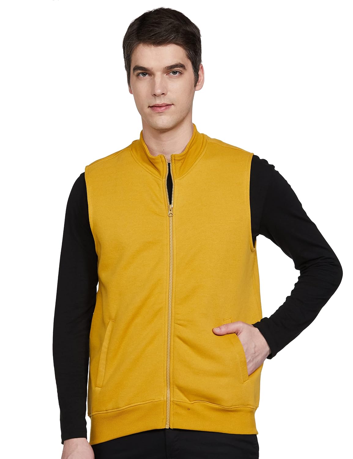 Amazon Brand – Symbol Men’s Cotton Blend High Neck Regular Fit Sweatshirt (AW18MNSSW05_Amber Gold_Medium) Amazon Brand – Symbol Men’s Cotton Blend High Neck Regular Fit Sweatshirt (AW18MNSSW05_Amber Gold_Medium)