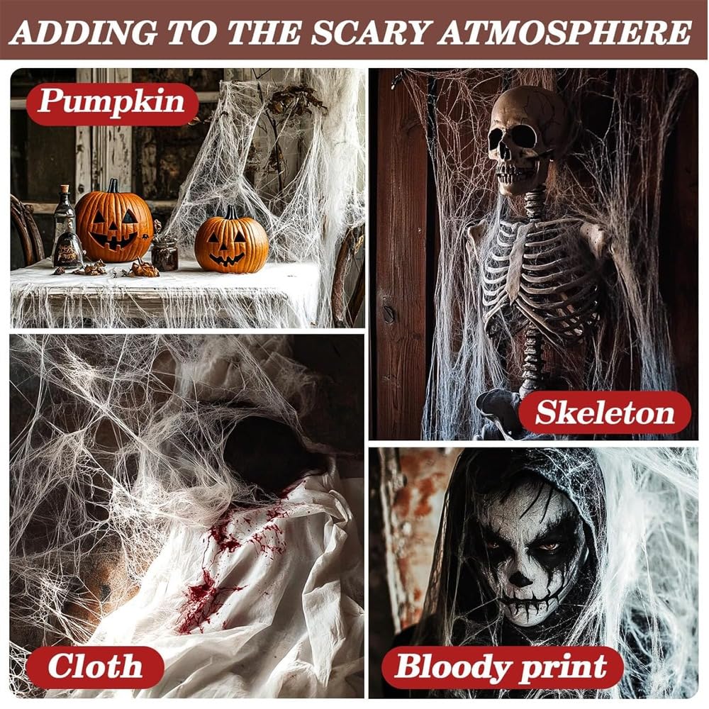 Halloween Spider Web Decorations - Spooky Spiders -4