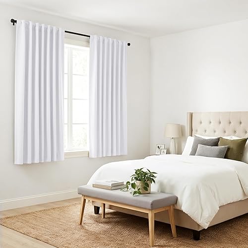 Miniatura 140 de PONY DANCE - Cortinas opacas aisladas térmicamente, set de 2 cortinas opacas con bolsillo para barra / pestaña trasera, paneles de cortinas opacas,