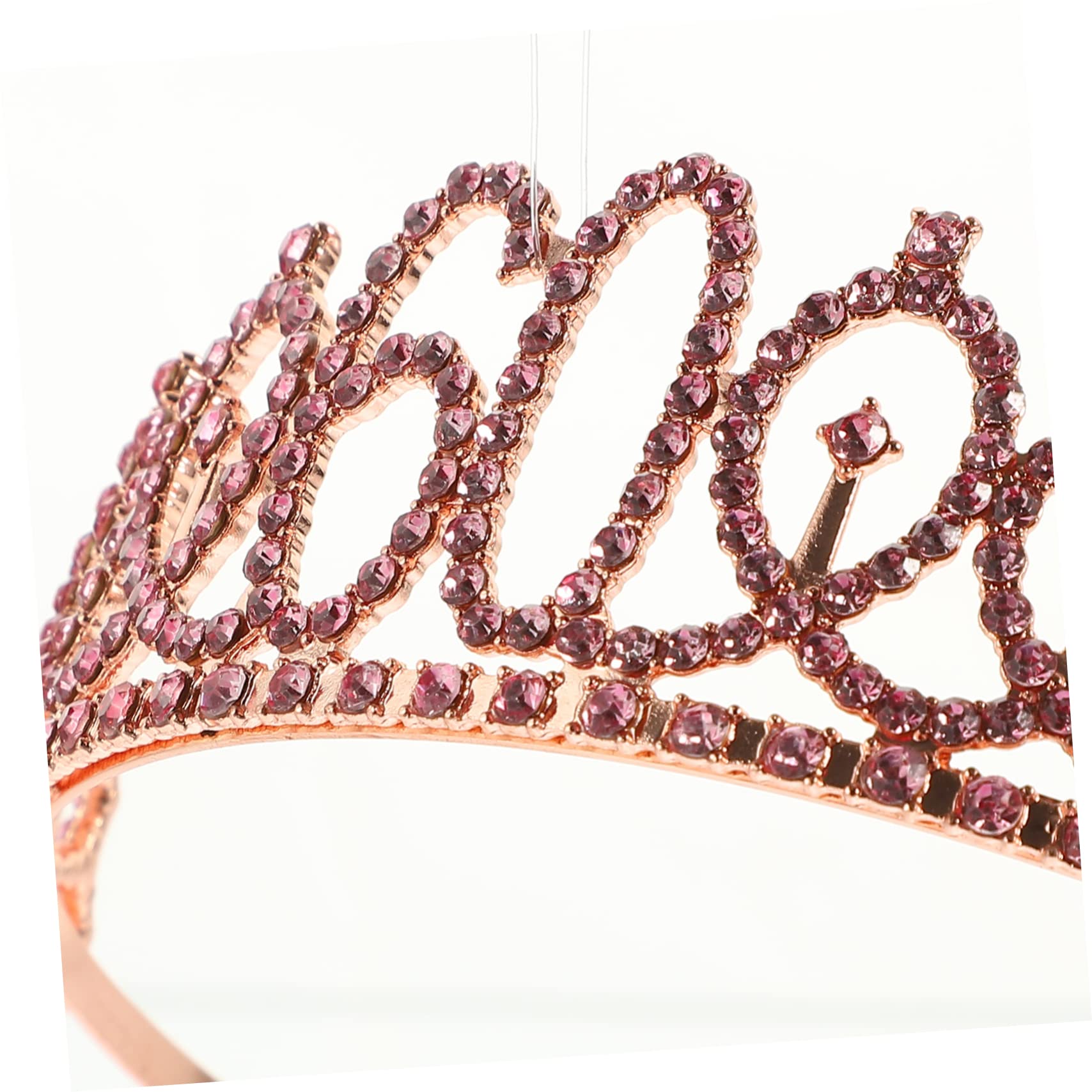 Abaodam 4ensembles Set De Décorations Anniversaire Ans Pour Femme Couronne Et Écharpe Rosé Fournitures De Fête Élégantes Pour Célébrations Spéciales