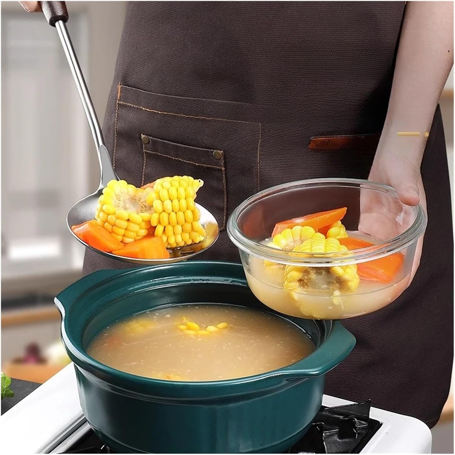 Cooking Cookware 5-piece Set! Soup Spoon/spatula/spoon 304 Stainless Steel