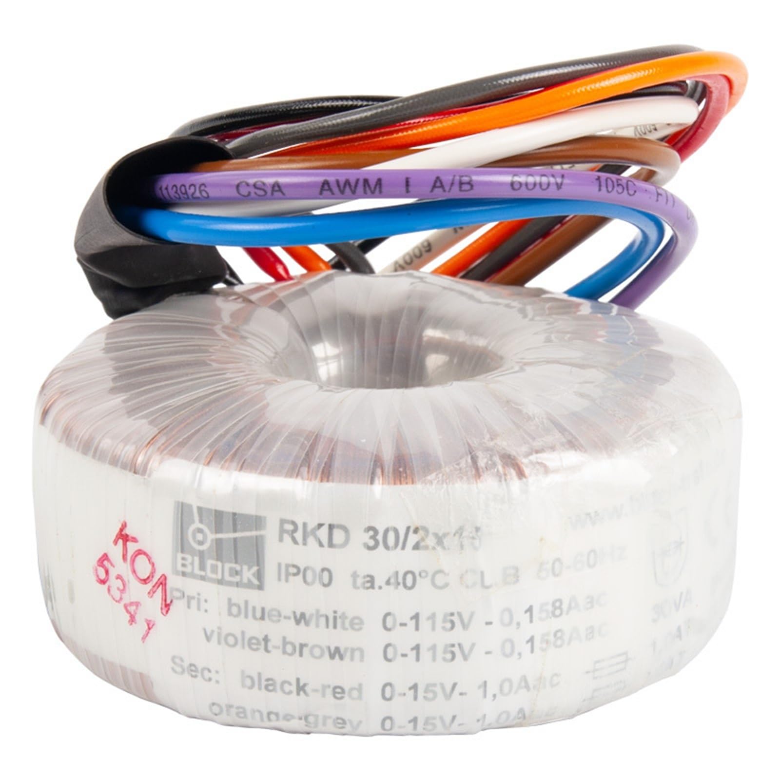 Transformateur toroïdal 30W double 18V haute précision à faible bruit - 3