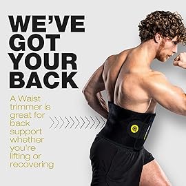 ActiveGear Waist Trimmer Belt for Stomach and Back Lumbar Support, Medium: 8 x 42 - Yellow