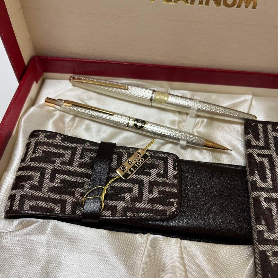 レトロ PLATINUM プラチナ 万年筆 14kWG シャーペン