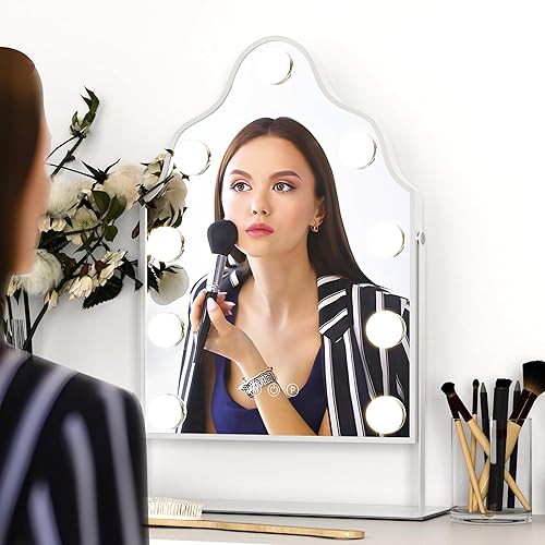 Miniatura 2 de Manocorro Espejo de maquillaje Hollywood con bombillas LED, espejo grande de maquillaje Hollywood, espejo iluminado de tocador, 3 modos de