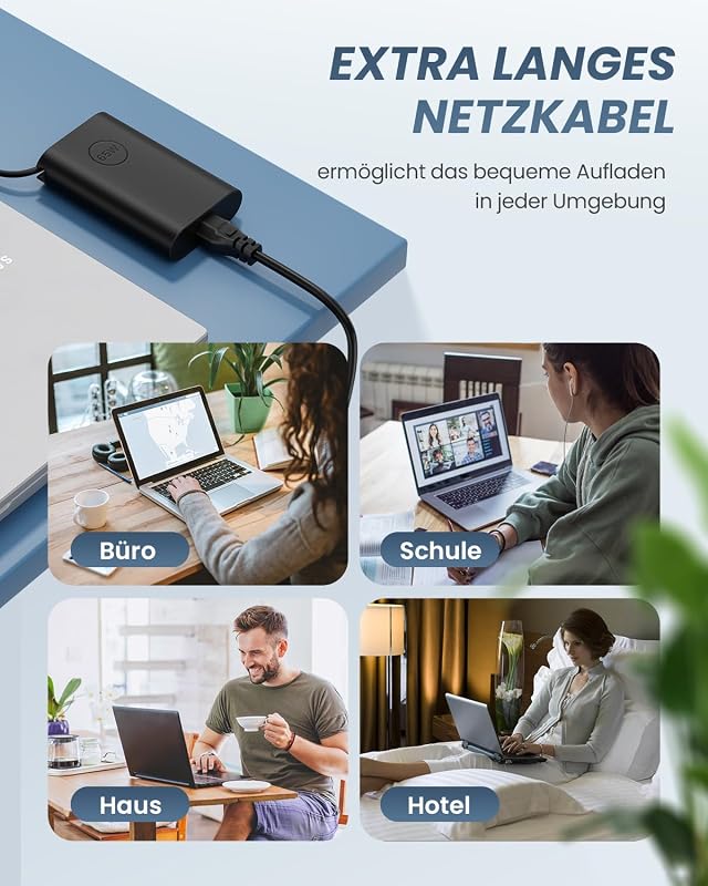 Polerty 65W USB-C Laptop Töltő Dell Latitude 5520 5420 XPS 13 Chromebook Kompatibilis - Gyorstöltő Adapter Túlfeszültség Védelemmel
