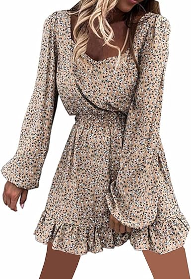 Amazon.com: Vestido de mujer con estampado floral y nudo frontal, vestido  corto casual con nudo en la parte delantera : Ropa, Zapatos y Joyería