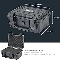 Lykus HC-5220 Waterdichte Koffer Case met Wielen en Schuim, Binnenafmeting 52x36x24,5 cm, Geschikt voor camera's, lenzen, elektronische apparaten en meer