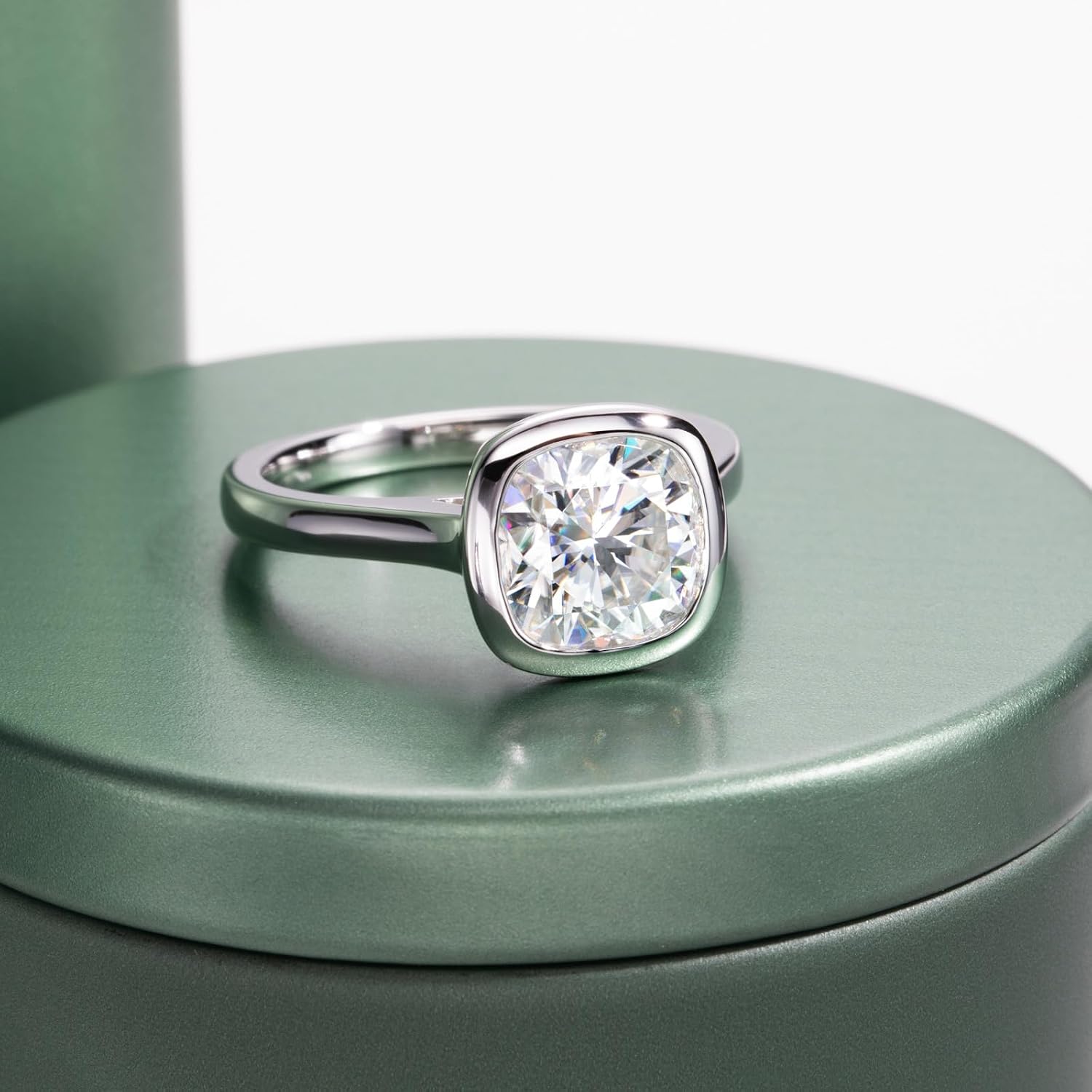 Moissanite Engagement Rings for Women, 3.0 CT Ring, S925 Sterling Silver