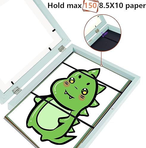 Miniatura 3 de 2 marcos de arte para niños, de 8.5 x 11 pulgadas, con apertura frontal, intercambiables, ideales para niños, marcos de almacenamiento, dibujos