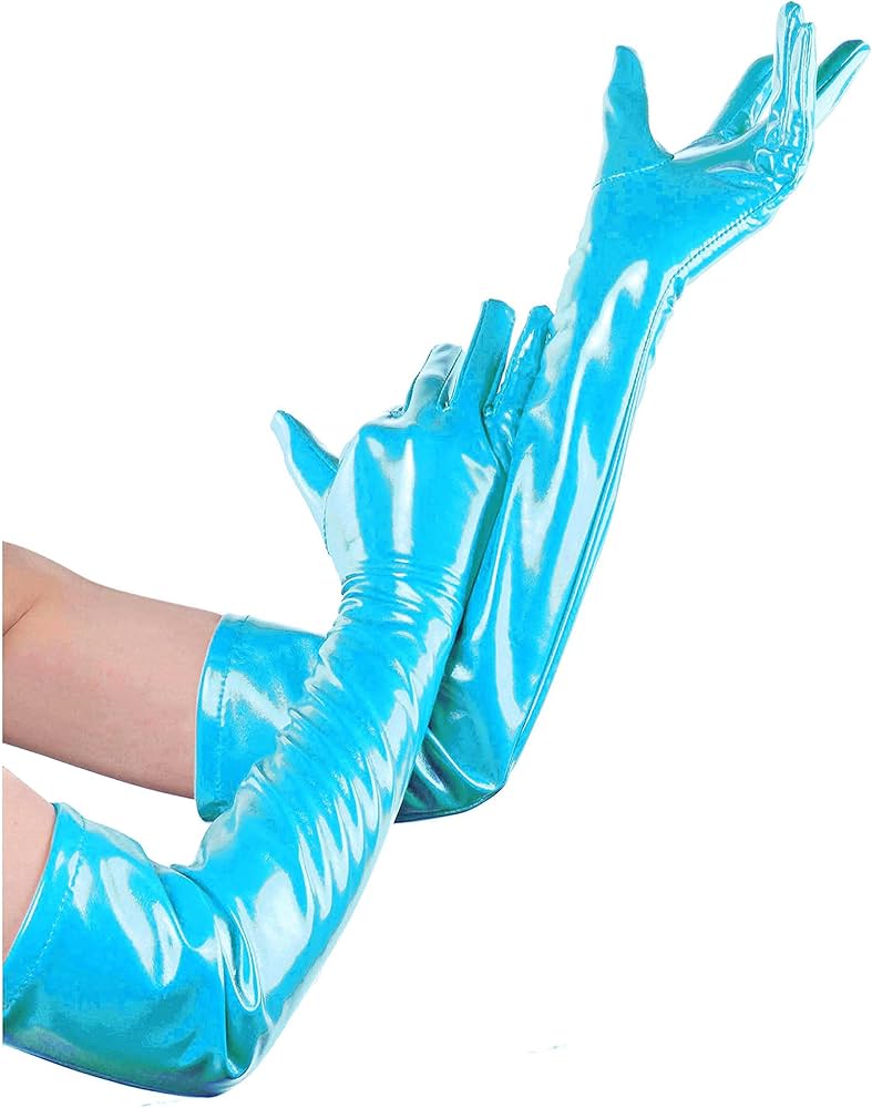 Amazon | [INEOUT] レディース エナメル グローブ 光沢 フェイクレザー