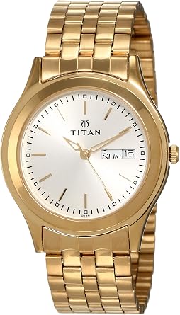 Titan Mens Analog Silver Dial Watch, Silver, Modern