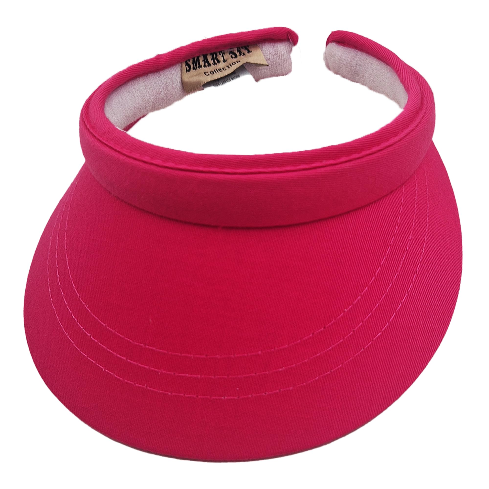 Carnavalife Sombrero Viseras Mujer Verano de Paja Vacío con ala Grande Gorra Pamela de Sol Playa Viaje Vacaciones (FR/ES, Letras, M, Visera Fucsia)