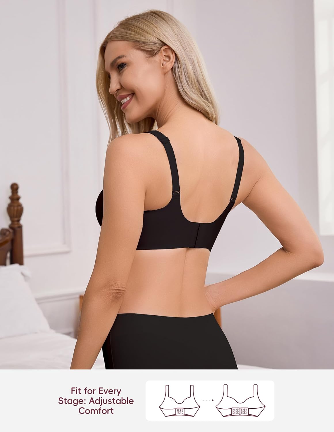 Nursing Bras for Breastfeeding Seamless Wireless Support Maternity Bra Comfy Pregnancy Sleep Bralette with Extenders - Image 5