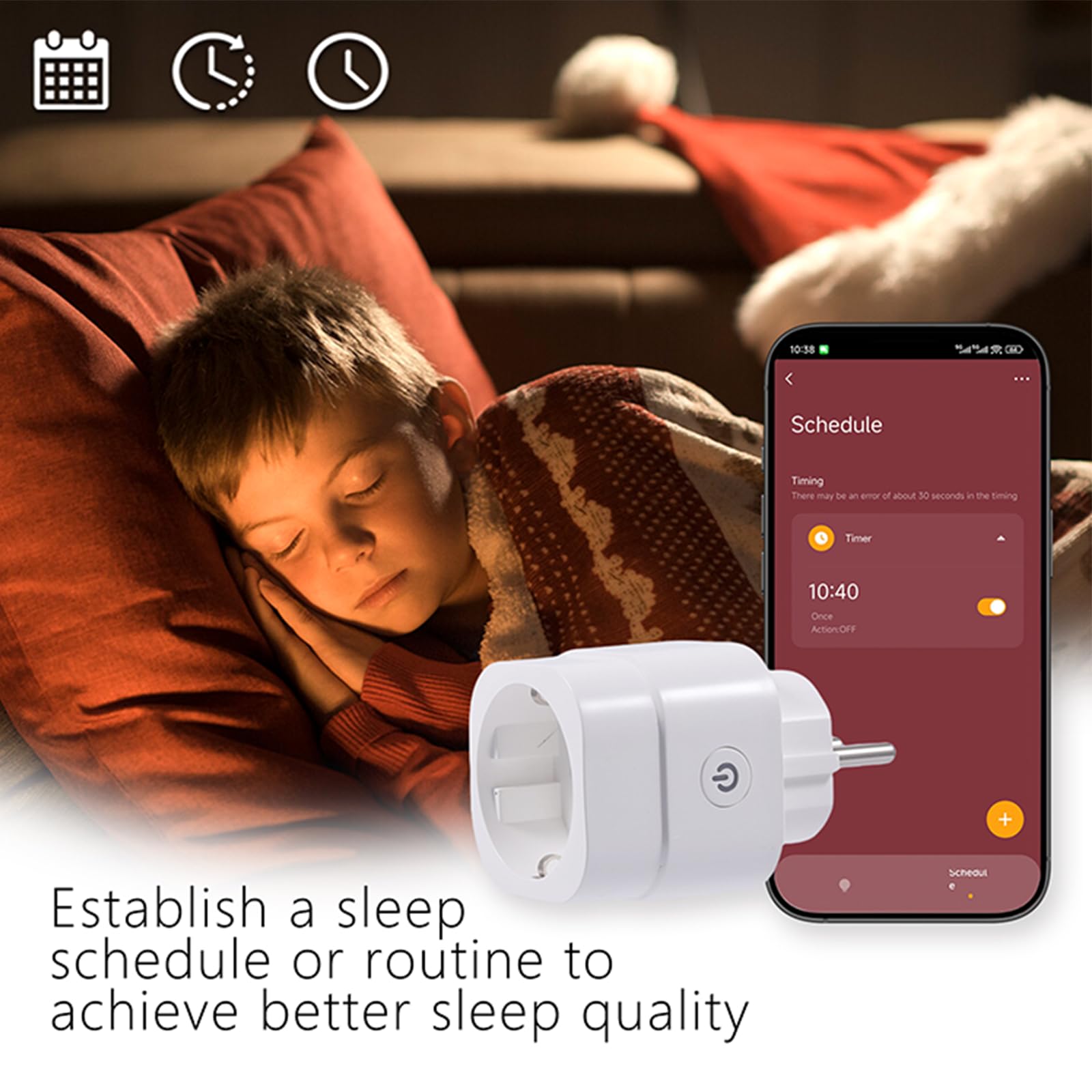 Enchufe inteligente con WiFi, compacto, control de voz y aplicación, compatible con Smart Life, sin concentrador, para bombillas LED regulables