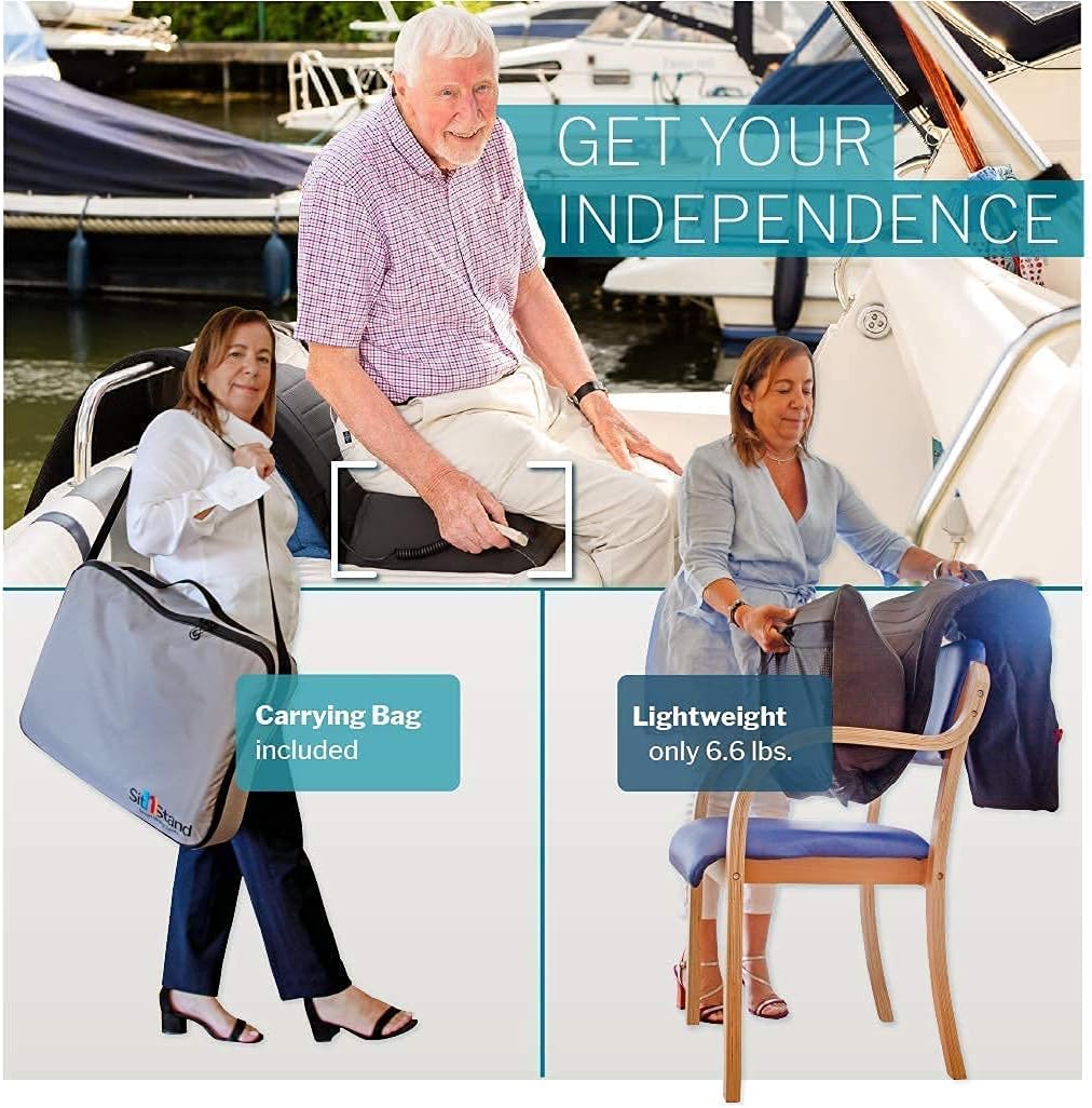 Hot Deals SitnStand Portable Smart Rising Seat - Chair Lift Assist Devices for Seniors & Elderly - Medical Seat Lifter Riser, Couch Standing aid Portable Recliner Chairs for Adults (Battery & Charger Included)